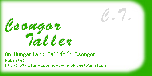 csongor taller business card